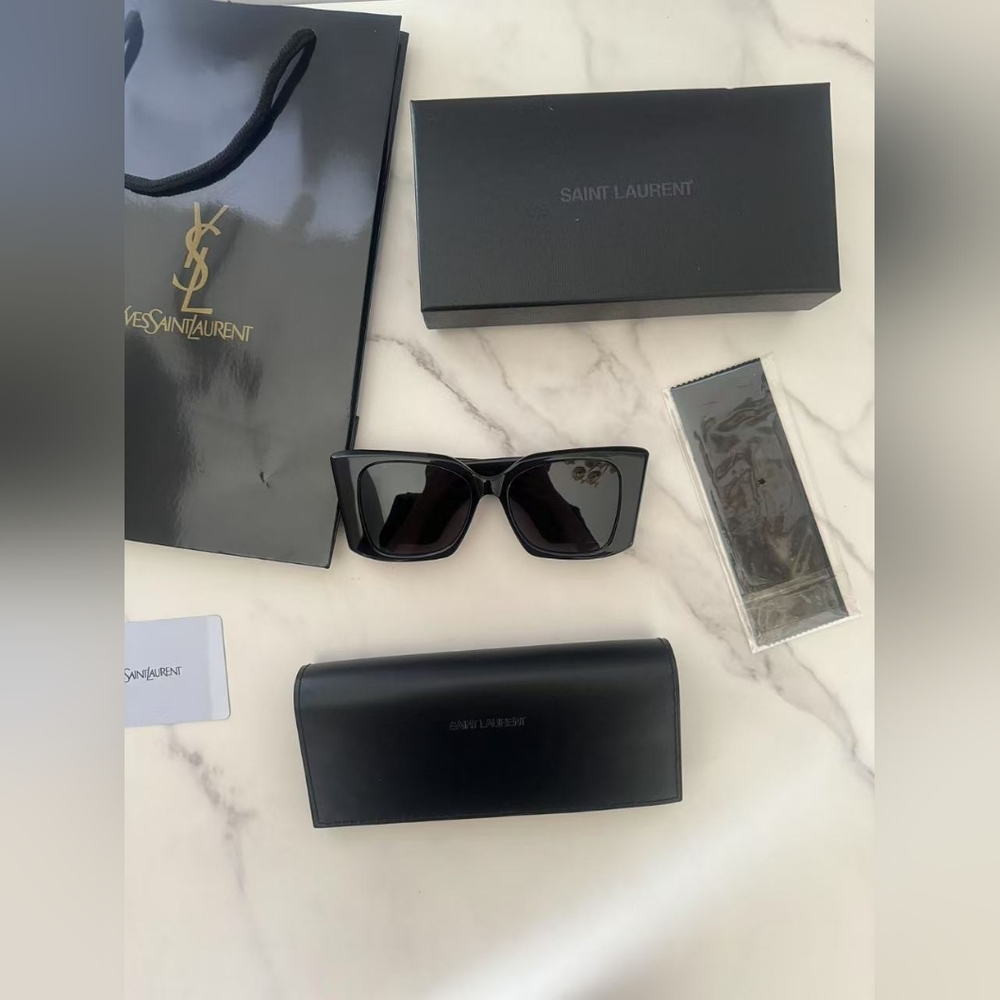 Saint Laurent Black Oversized Sunglasses